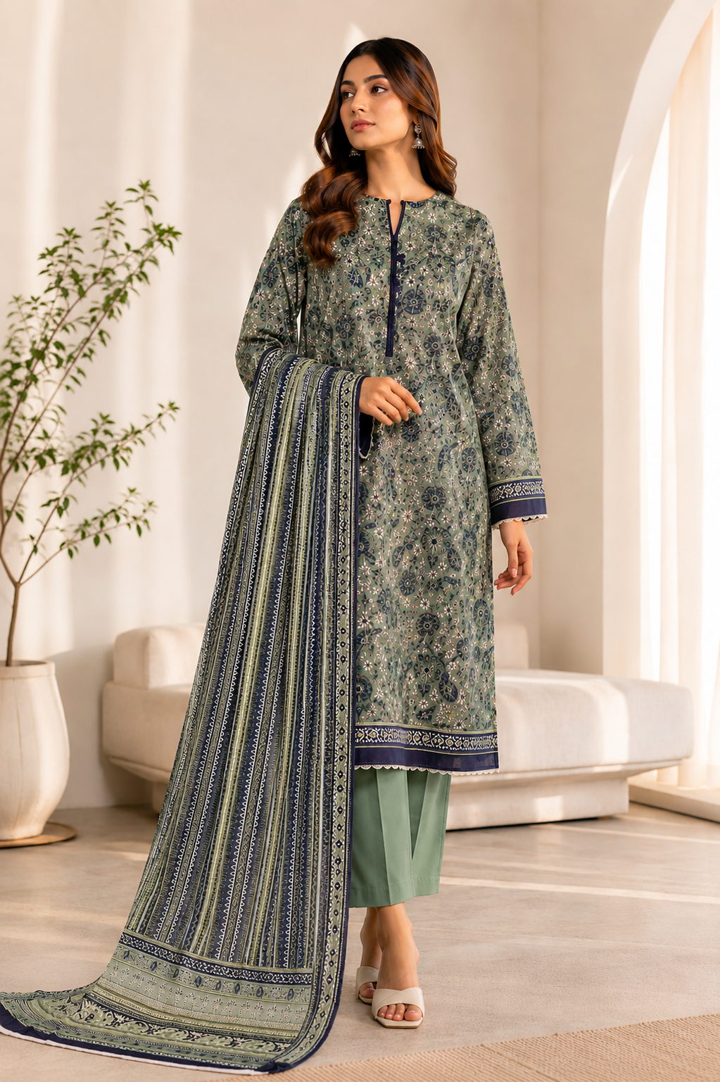 3 Piece Printed Unstitched Collection