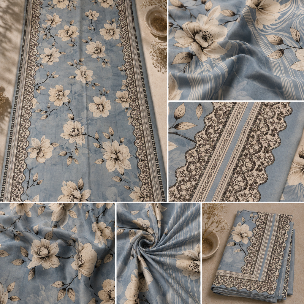3 Piece Printed Unstitched Collection