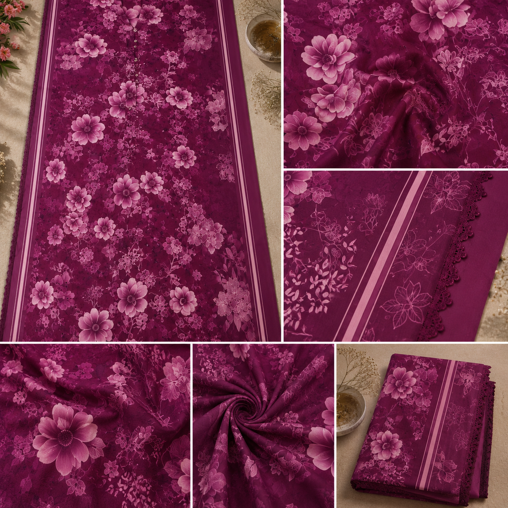3 Piece Printed Unstitched Collection