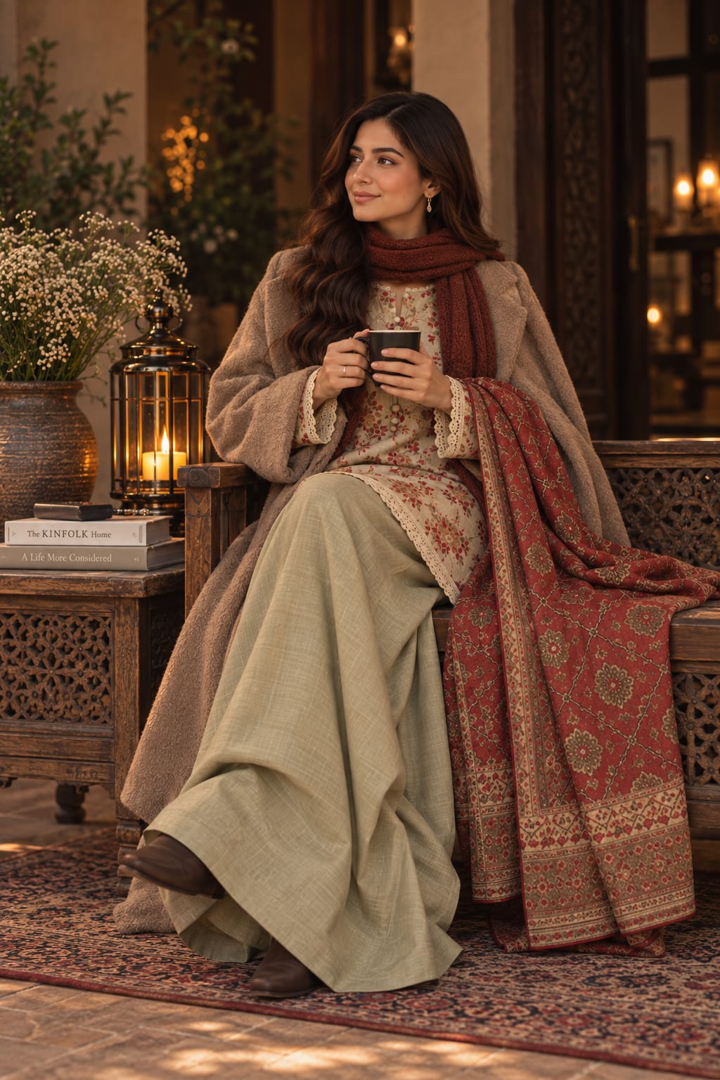 3 Piece Unstitched Woven In Khaddar