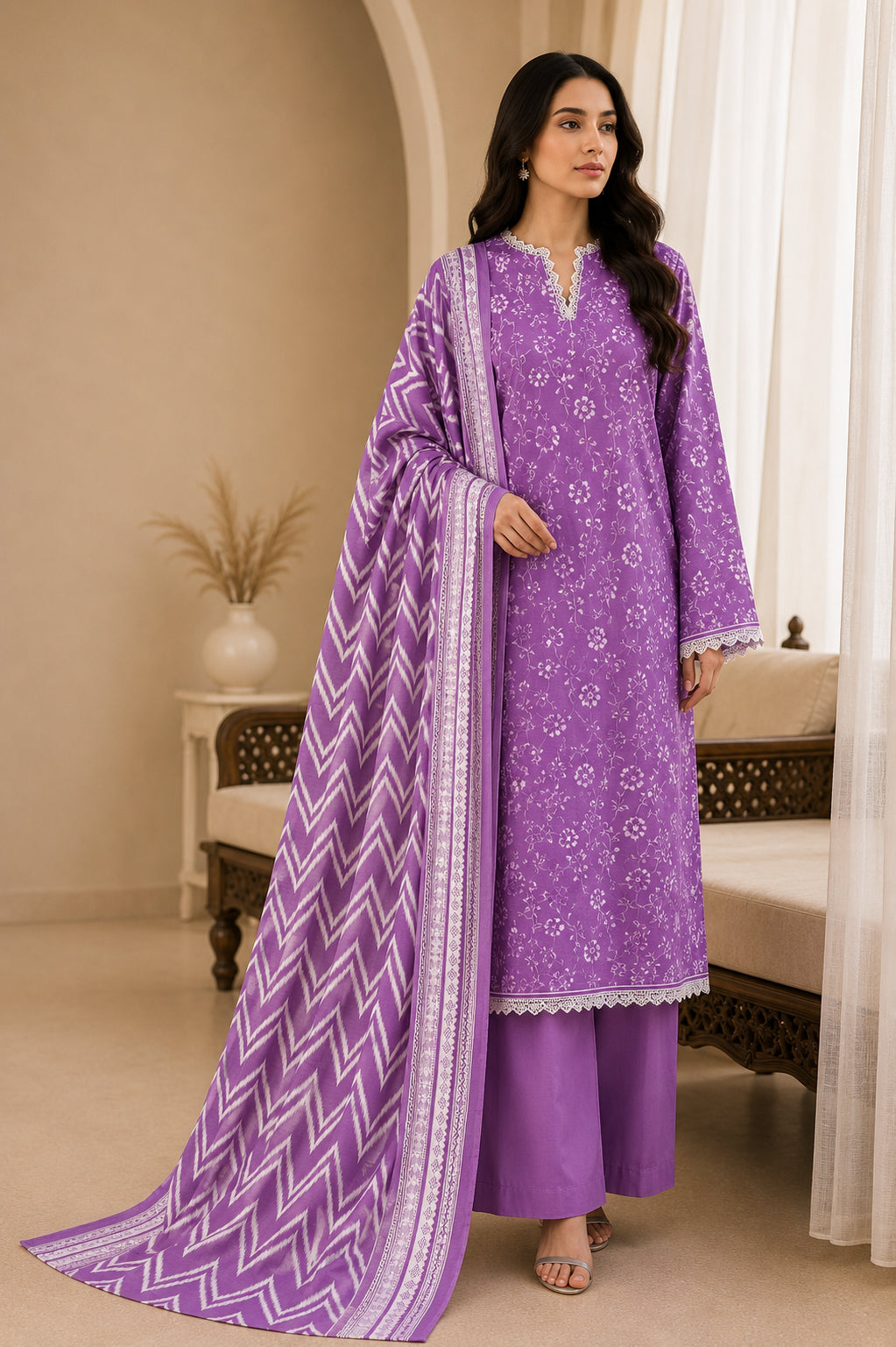 3 Piece Printed Unstitched Collection