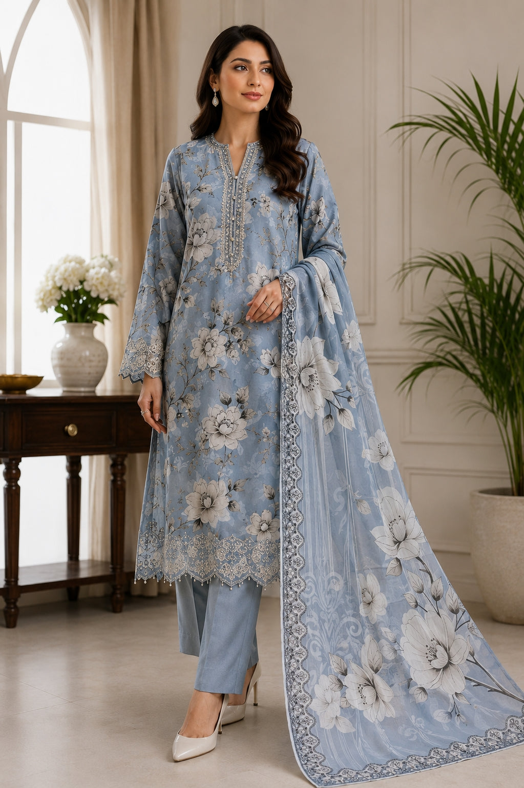 3 Piece Printed Unstitched Collection