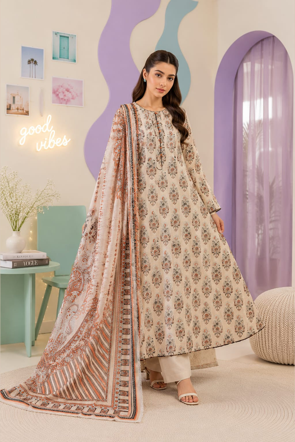 3 Piece Printed Unstitched Collection